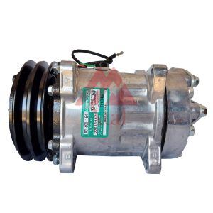 COMPRESSOR MODELO SANDEN 7H15 MÁQUINA VOLVO POLIA 2A 132MM 24 VOLTS 8 ORELHAS SAÍDA TRASEIRA