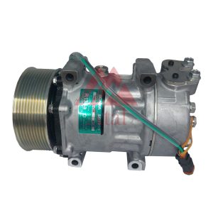 COMPRESSOR SCANIA SERIE 124 7H15 POLIA 10PK 120MM 24 VOLTS PASSANTE SAIDA PARA CIMA ENGATE