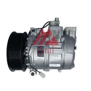 COMPRESSOR DENSO 7SBU16C CAMINHÃO MERCEDES BENZ POLIA 9PK 24 VOLTS 3 FIXAÇÕES VÁLVULA CIMA