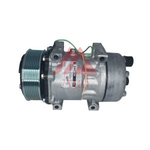 COMPRESSOR SANDEN 7H15 POLIA 8PK 24 VOLTS PASSANTE SAÍDA TRASEIRA ROSCA