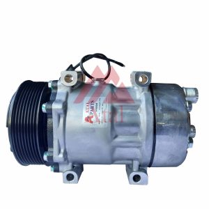 COMPRESSOR SANDEN 7H15 POLIA 8PK 119MM 24 VOLTS PARAFUSO PASSANTE DESCARGA/SUCÇÃO TRASEIRA ORING