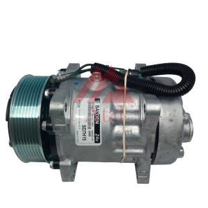 COMPRESSOR SANDEN FLX POLIA 8PK 119MM 24 VOLTS 8 ORELHAS USA SAIDA TRASEIRA ENGATE