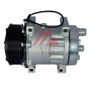 COMPRESSOR SANDEN 7H15 MÁQUINA CASE POLIA 8PK 115MM 12 VOLTS DESCARGA E SUCÇÃO SAÍDA TRASEIRA O'RING