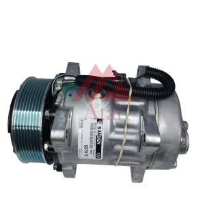 COMPRESSOR SANDEN FLX 8PK 119MM 12 VOLTS 8 ORELHAS USA SAIDA TRASEIRA ENGATE