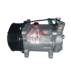 COMPRESSOR SANDEN 7H15 CAMINHAO MAN POLIA 8PK 119MM 24 VOLTS 8 ORELHAS SAIDA PARA CIMA ROSCA