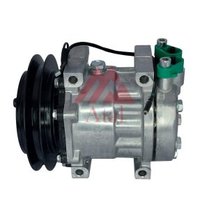 COMPRESSOR SANDEN 7H13 MÁQUINA KOMATSU WA470/RETRO ESCAVADEIRA NEW HOLLAND POLIA 1V 146MM 24 VOLTS