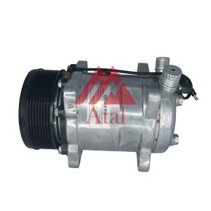 COMPRESSOR SANDEN 5H14 POLIA 8PK 121MM 24 VOLTS 8 ORELHAS SAIDA PARA CIMA ROSCA UNIVERSAL