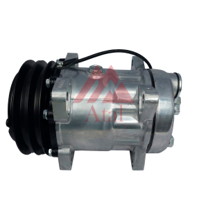 COMPRESSOR SANDEN 7H15 MÁQUINA VALTRA/MASSEY FERGUSON 6360 POLIA 2A 12 VOLTS 8 ORELHAS SAÍDA TRASEIRA ENGATE