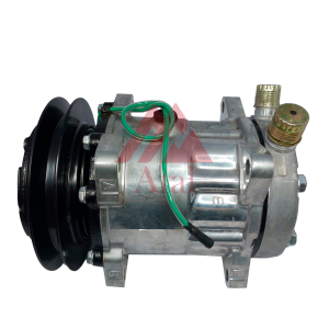 COMPRESSOR SANDEN 7H15 MÁQUINA COLHEITADEIRA CASE 7000 POLIA 1B 146MM 24 VOLTS 8 ORELHAS