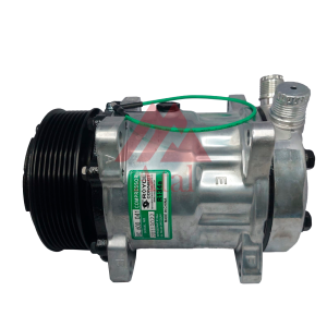 COMPRESSOR SANDEN 7H15  CAMINHÃO MAN POLIA 8PK 119MM 8 ORELHAS 24 VOLTS