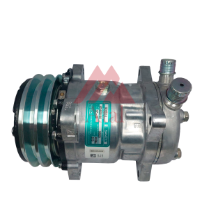 COMPRESSOR SANDEN 5H14 2A 12 VOLTS 8 ORELHAS SAIDA PARA CIMA  ROSCA  ORIGINAL